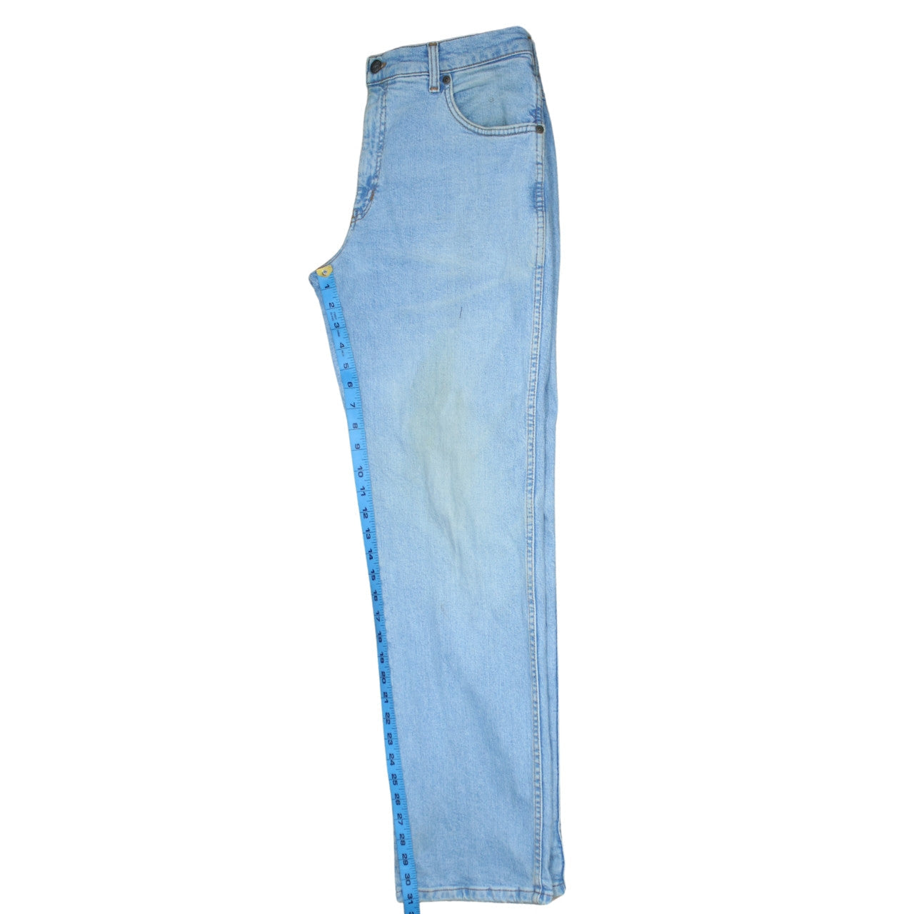 Wrangler Men's Blue Light Wash Straight Leg Denim Jeans 33x32