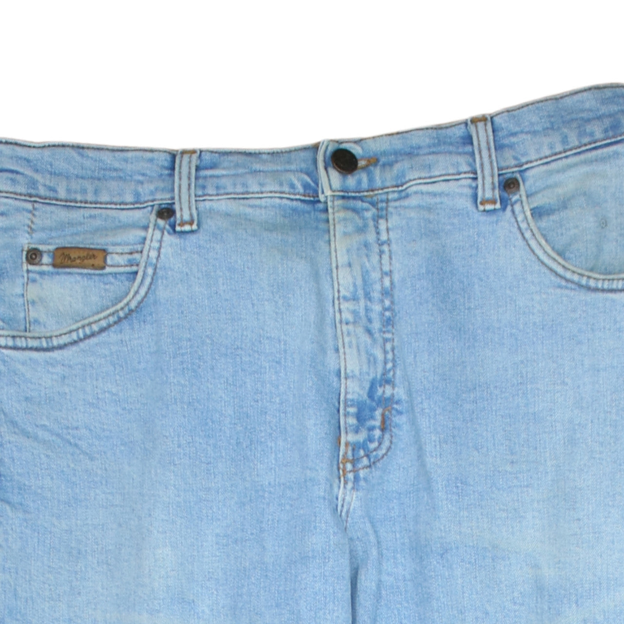 Wrangler Men's Blue Light Wash Straight Leg Denim Jeans 33x32