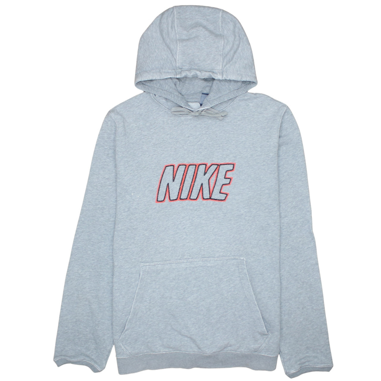 Nike Men's Grey Pullover Hoodie L Embroidered Logo Sportswear
