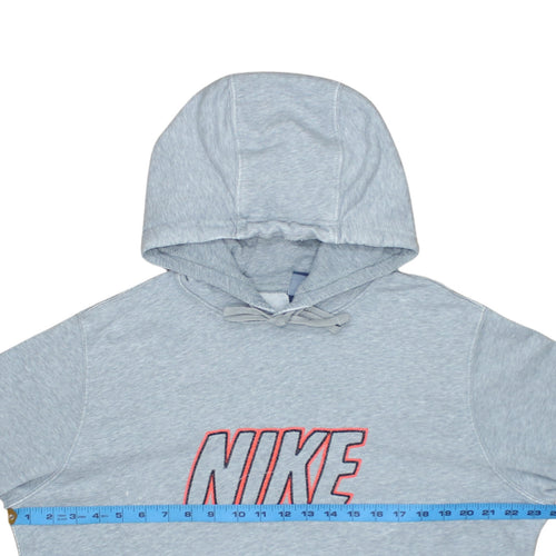 Nike Men's Grey Pullover Hoodie L Embroidered Logo Sportswear