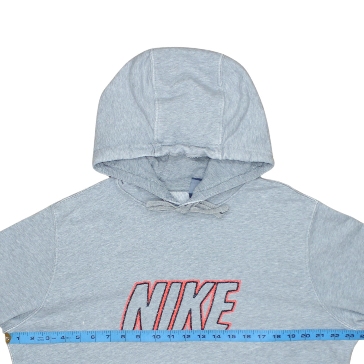 Nike Men's Grey Pullover Hoodie L Embroidered Logo Sportswear