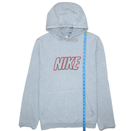 Nike Men's Grey Pullover Hoodie L Embroidered Logo Sportswear