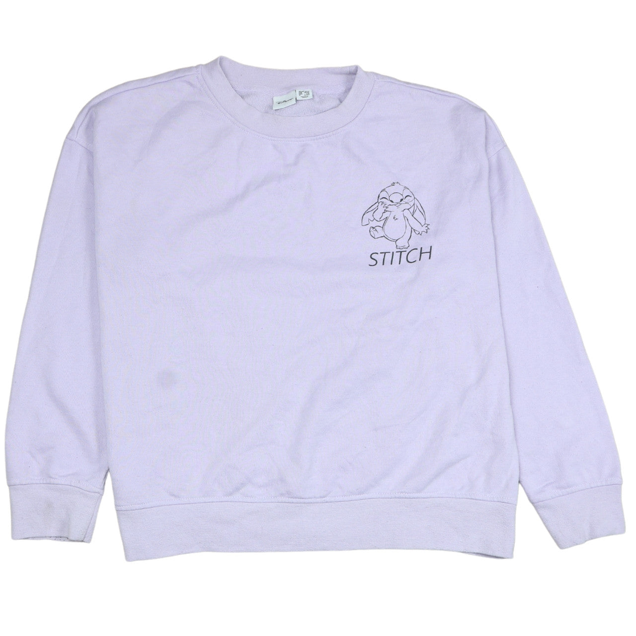 Disney Women Lilac Stitch Sweatshirt Size S Crew Neck Casual Pullover