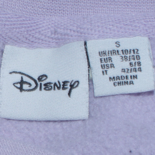 Disney Women Lilac Stitch Sweatshirt Size S Crew Neck Casual Pullover