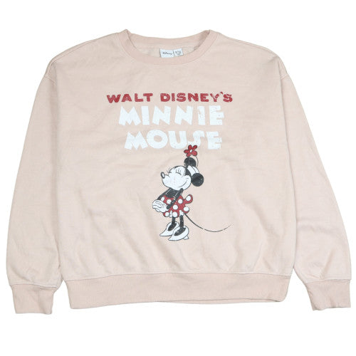 Disney Women’s Beige Minnie Mouse Pullover Sweatshirt Size 10-12