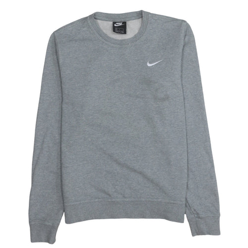 Nike Men's Grey Crew Neck Logo Sweatshirt M Regular Fit