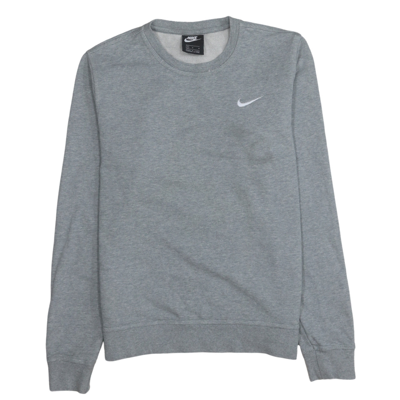 Nike Men's Grey Crew Neck Logo Sweatshirt M Regular Fit
