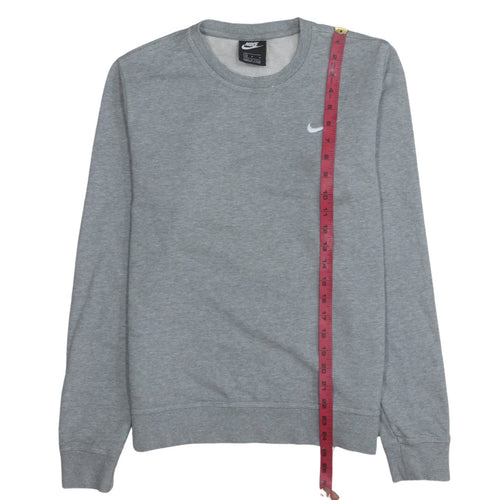 Nike Men's Grey Crew Neck Logo Sweatshirt M Regular Fit