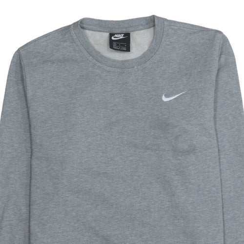Nike Men's Grey Crew Neck Logo Sweatshirt M Regular Fit