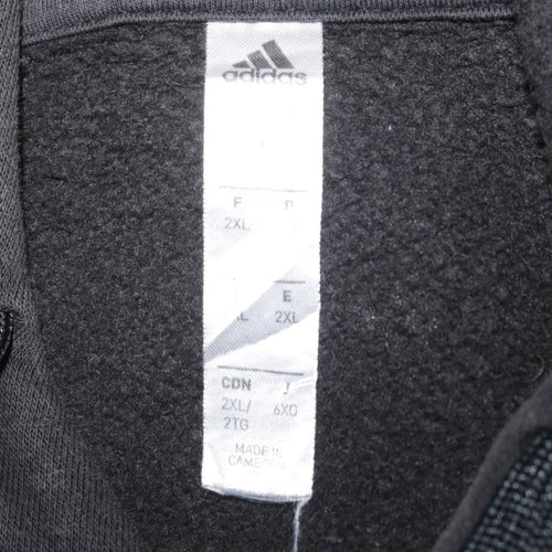 Adidas Men’s Black 2XL Pullover Hoodie with Logo