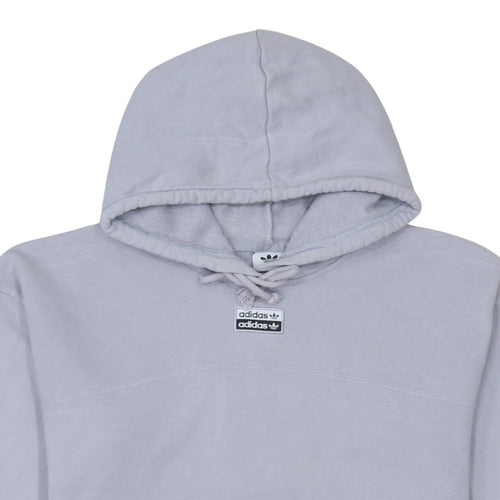 Adidas Womens Grey Cropped Pullover Hoodie Size 12