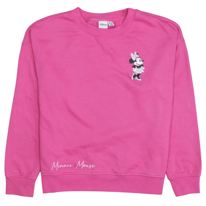 Disney Women Pink Minnie Mouse Pullover Sweatshirt UK 10/12