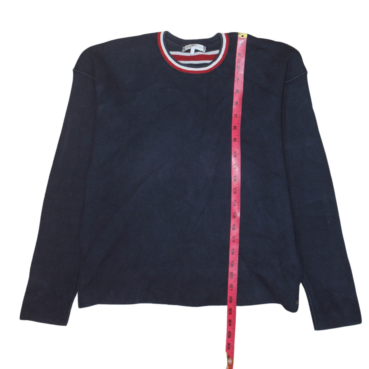 Tommy Hilfiger Women's Blue Crew Neck Cotton Pullover Jumper Size L