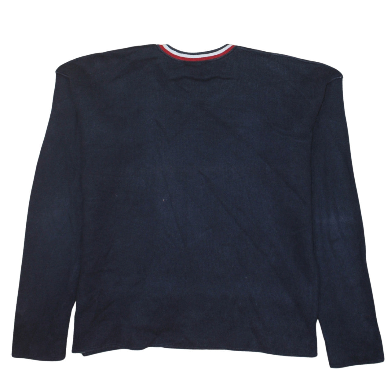Tommy Hilfiger Women's Blue Crew Neck Cotton Pullover Jumper Size L