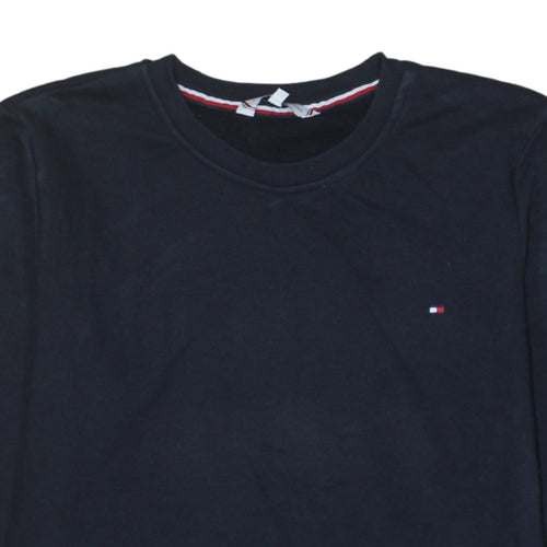 Tommy Hilfiger Men's Blue Crew Neck Pullover Sweatshirt Size S
