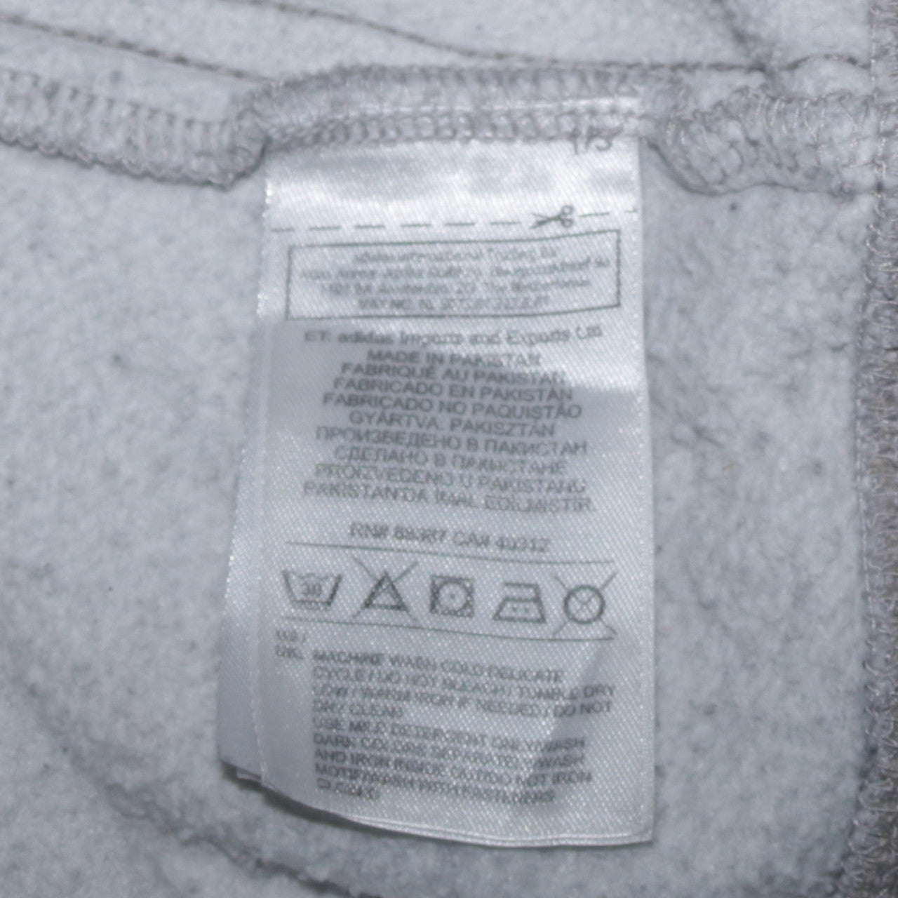 Adidas Men's Grey Full Zip Hoodie M Classic Trefoil Sportswear