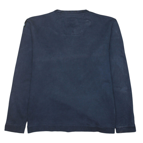Adidas Mens Blue Pullover Sweatshirt M Vintage Crew Neck Logo Top