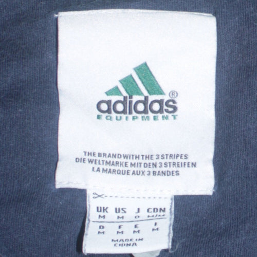 Adidas Mens Blue Pullover Sweatshirt M Vintage Crew Neck Logo Top