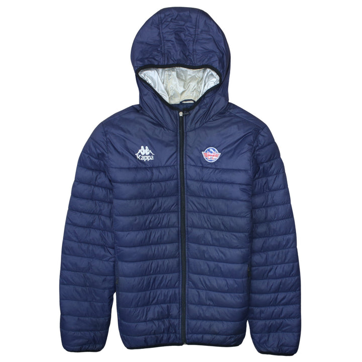 Kappa Men's Blue Hooded Puffer Jacket Size L Casual Sportswear