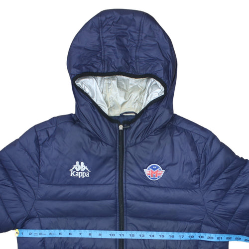 Kappa Men's Blue Hooded Puffer Jacket Size L Casual Sportswear
