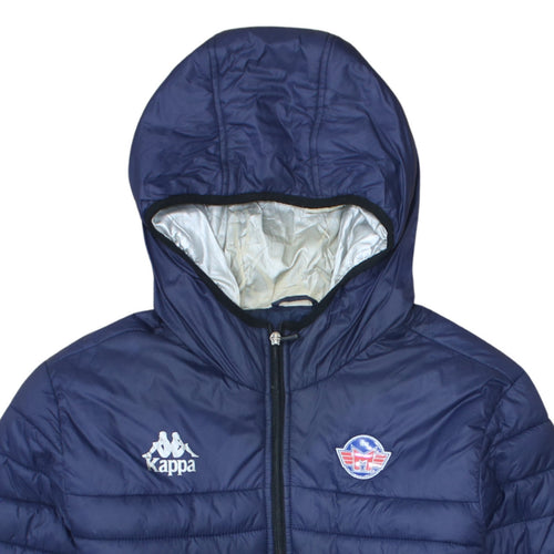 Kappa Men's Blue Hooded Puffer Jacket Size L Casual Sportswear