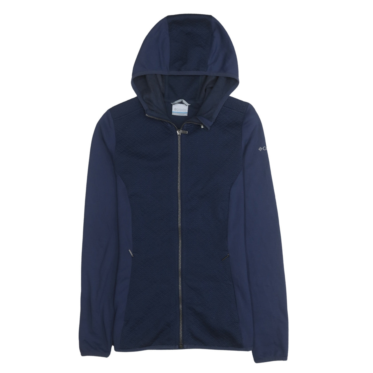 Columbia Womens Navy Full Zip Hooded Sweatshirt Size M Polyester Blend