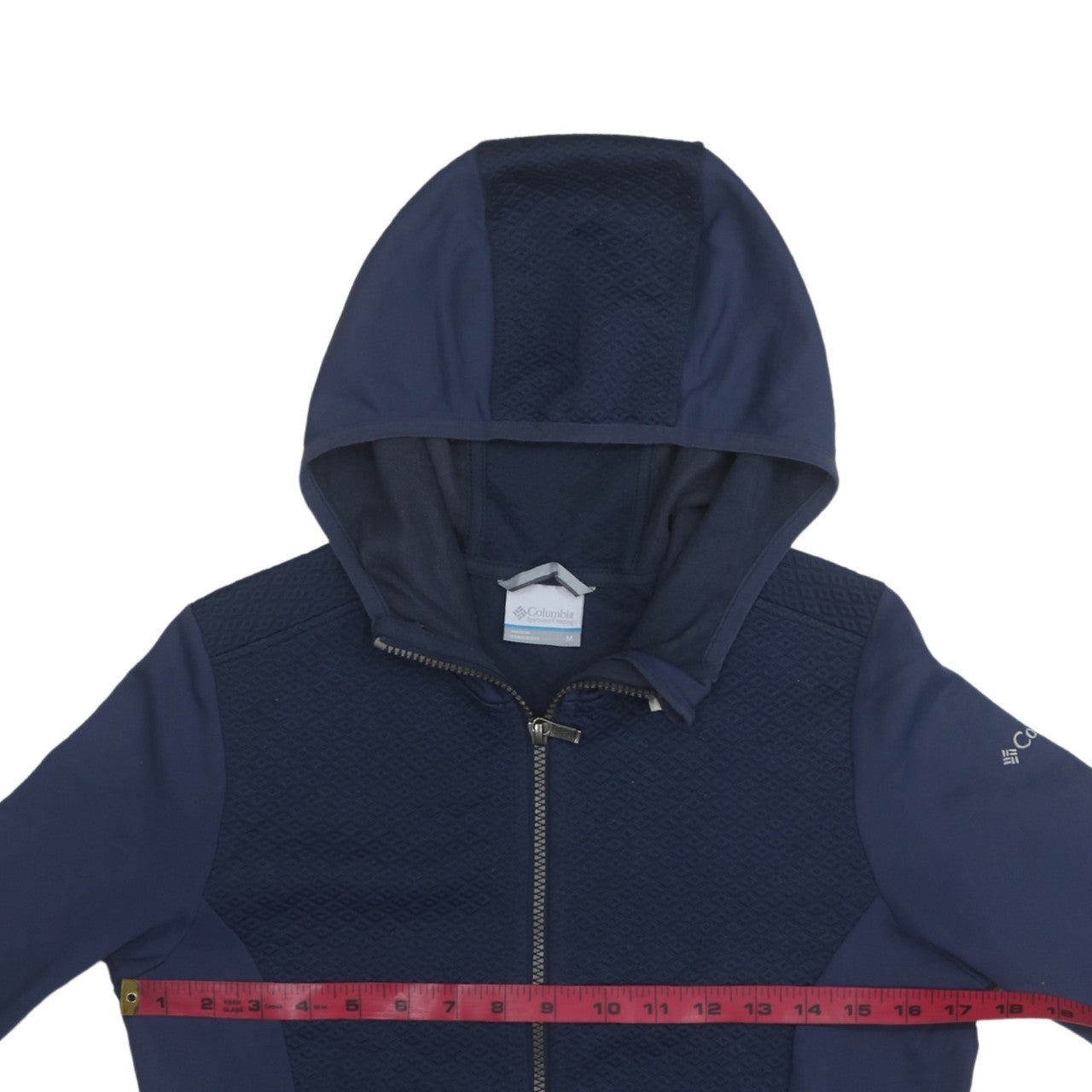 Columbia Womens Navy Full Zip Hooded Sweatshirt Size M Polyester Blend