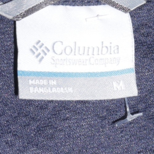 Columbia Womens Navy Full Zip Hooded Sweatshirt Size M Polyester Blend