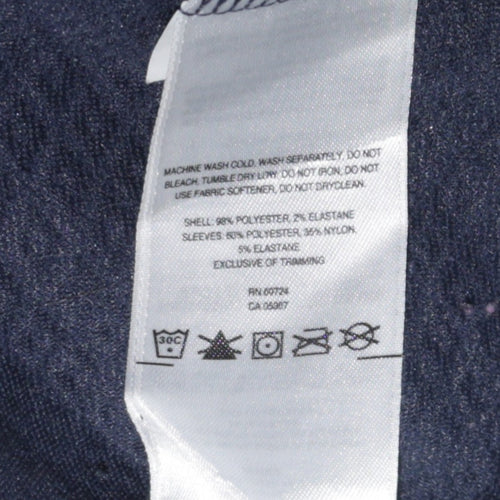 Columbia Womens Navy Full Zip Hooded Sweatshirt Size M Polyester Blend