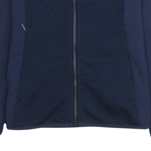 Columbia Womens Navy Full Zip Hooded Sweatshirt Size M Polyester Blend