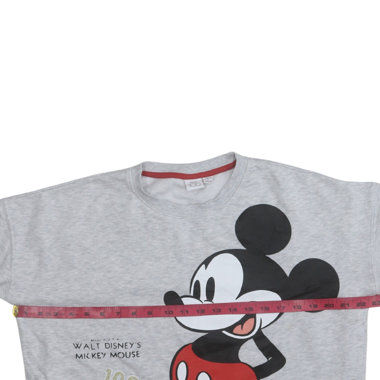 Marks and Spencer Girls Grey Mickey Mouse Sweatshirt 13-14 Years Disney 100