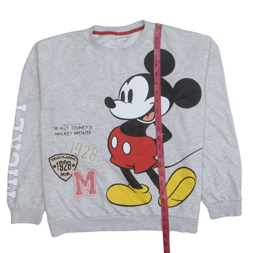 Marks and Spencer Girls Grey Mickey Mouse Sweatshirt 13-14 Years Disney 100