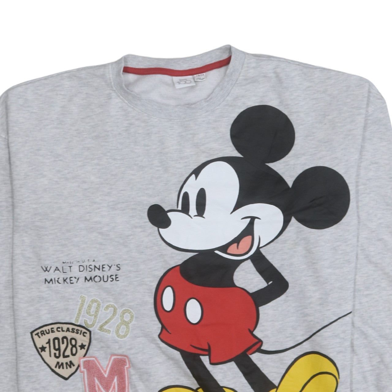 Marks and Spencer Girls Grey Mickey Mouse Sweatshirt 13-14 Years Disney 100