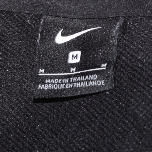 Nike Womens Black Crew Neck Pullover Sweatshirt Size M Cotton Blend Logo
