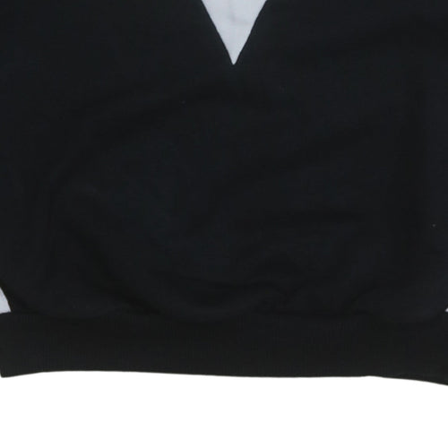 Adidas Women’s Beige Black Colourblock Crew Neck Sweatshirt Size 6