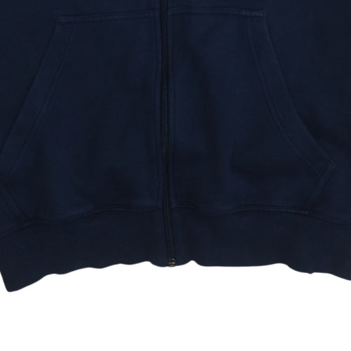Adidas Men's Blue Full Zip Hoodie Size M Logo Sportswear
