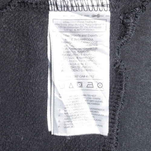 Adidas Men's Black Pullover Hoodie Size S Hooded Fleece Sweatshirt