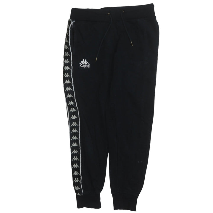 Kappa Men's Black Jogger Sweatpants Medium Logo Tapered Pants