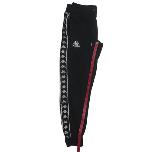 Kappa Men's Black Jogger Sweatpants Medium Logo Tapered Pants