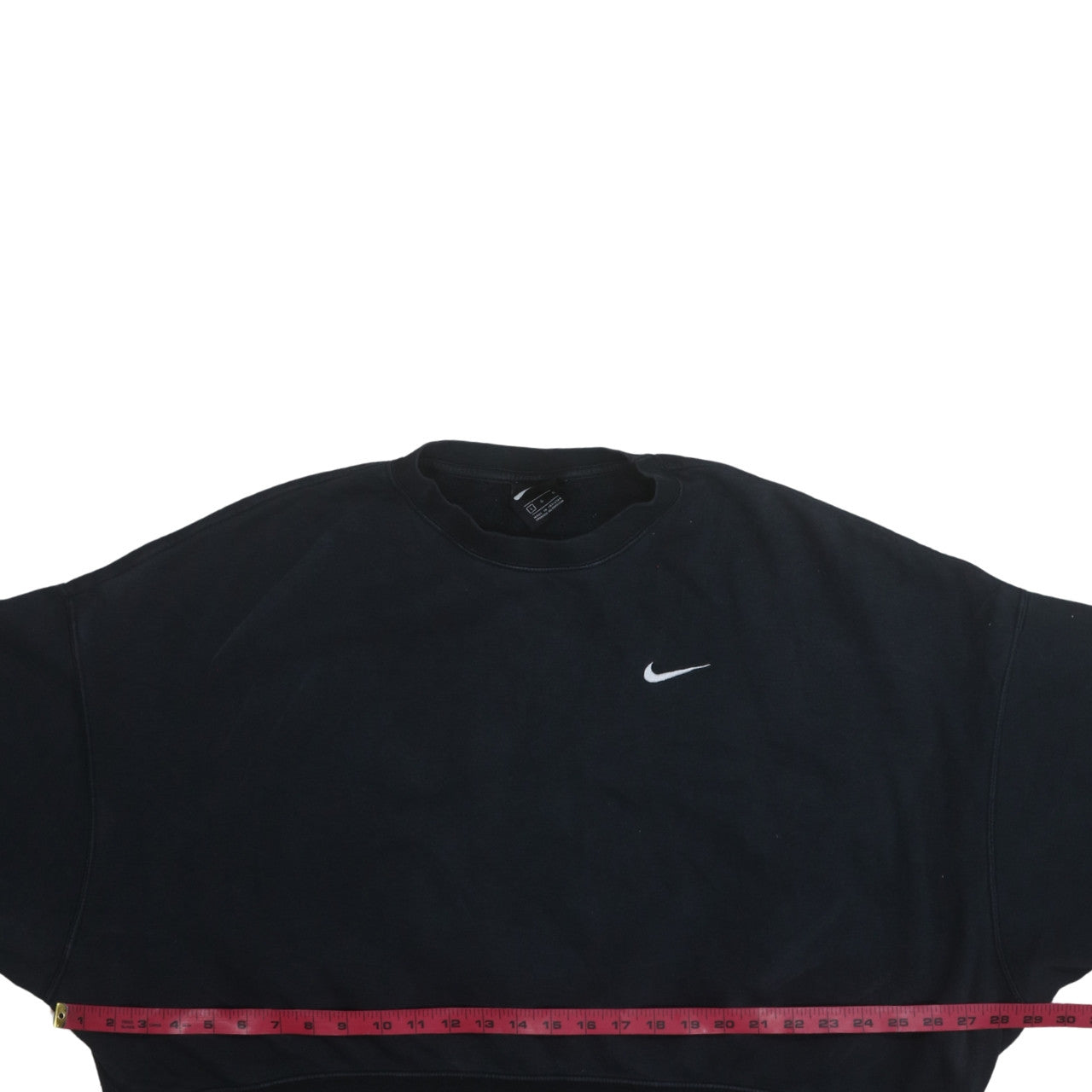 Nike Women Black L Pullover Sweatshirt Logo Cotton Blend