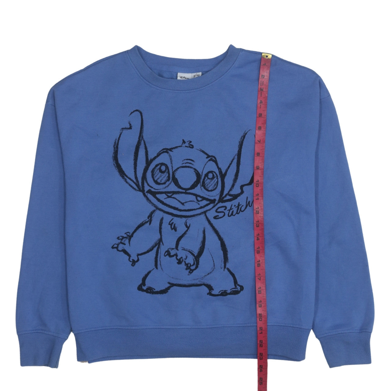 Disney Women Blue Stitch Sweatshirt Size 10/12 Pullover Jumper