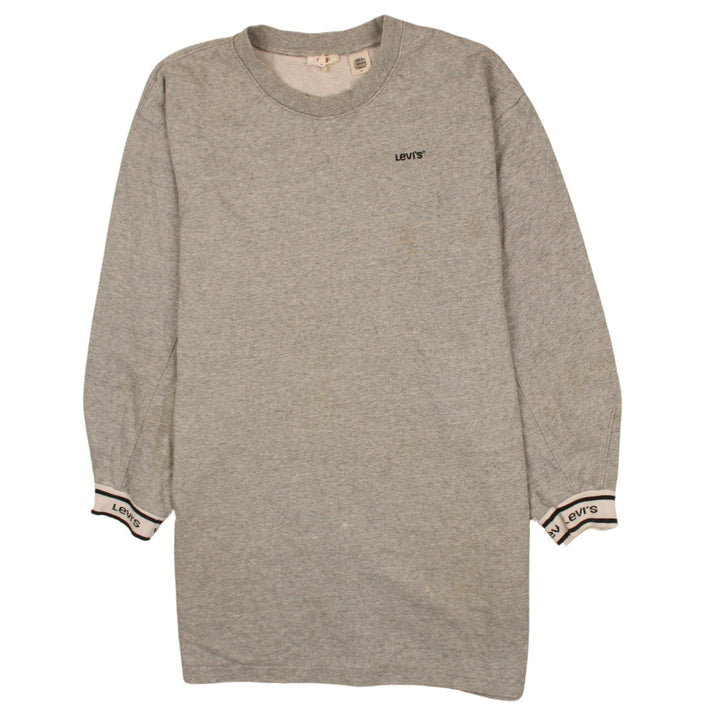 Levi's Women's Grey Long Sleeve T-Shirt Dress L Casual Jersey