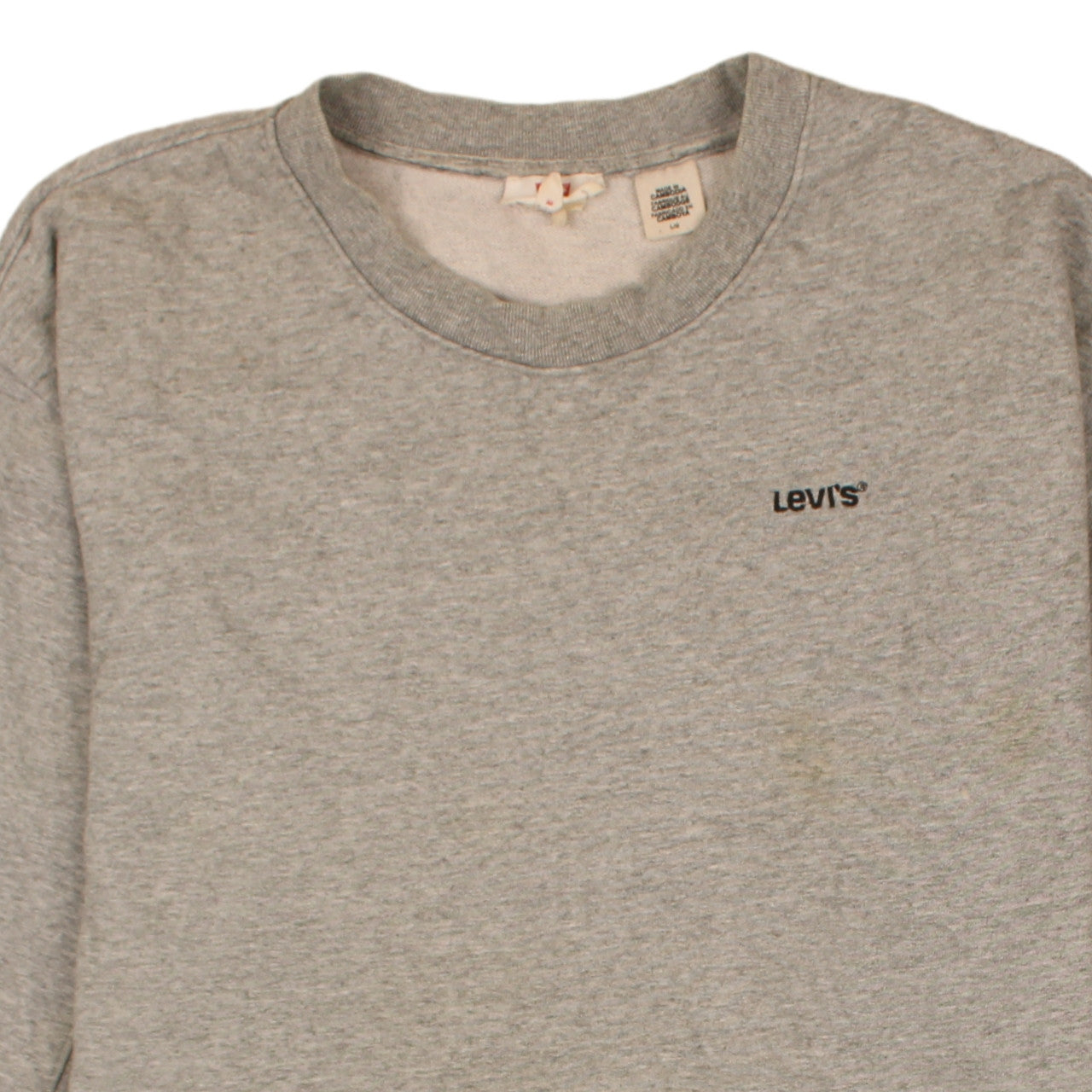 Levi's Women's Grey Long Sleeve T-Shirt Dress L Casual Jersey