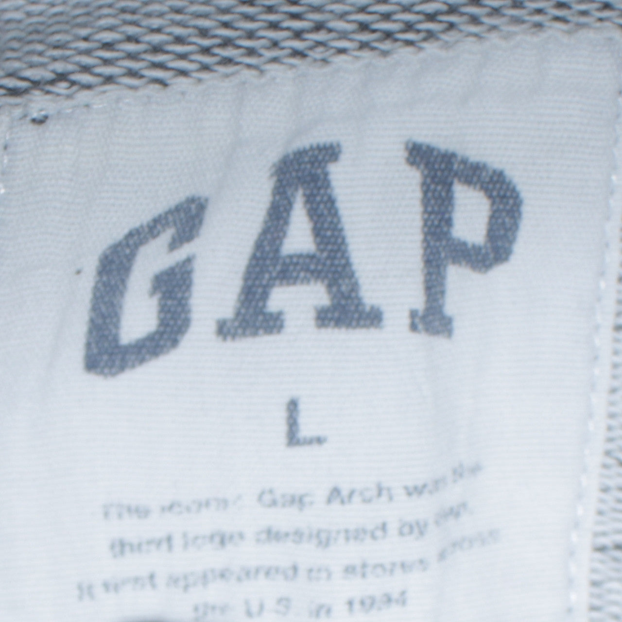 GAP Men's Grey Full Zip Hoodie L Logo College Style Sweatshirt