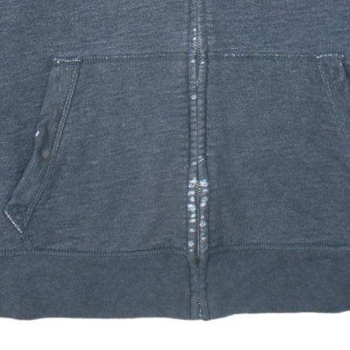 GAP Men's Grey Full Zip Hoodie L Logo College Style Sweatshirt