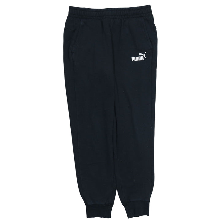 Puma Men's Black Jogger Sweatpants M Regular Fit with Logo