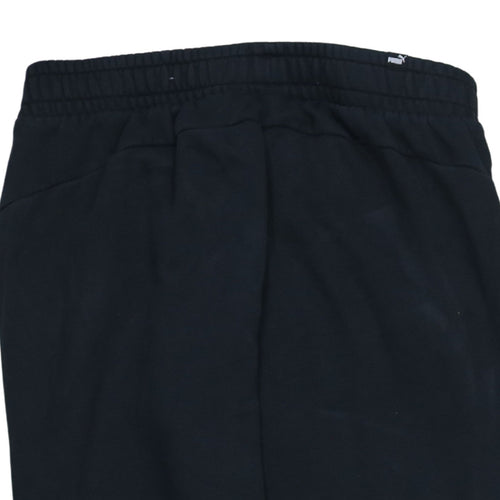Puma Men's Black Jogger Sweatpants M Regular Fit with Logo