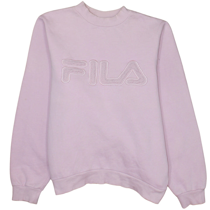 FILA Womens Pink Crew Neck Pullover Sweatshirt XL Cotton Blend