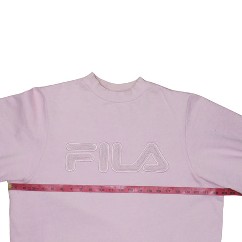 FILA Womens Pink Crew Neck Pullover Sweatshirt XL Cotton Blend
