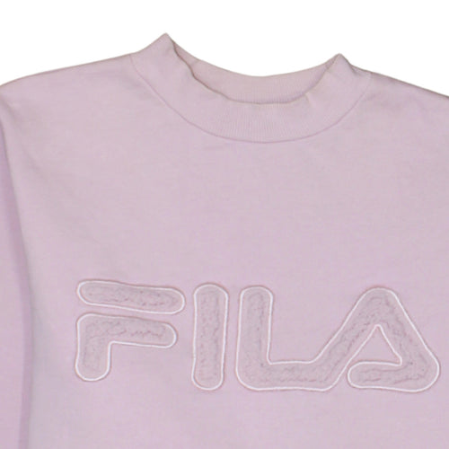 FILA Womens Pink Crew Neck Pullover Sweatshirt XL Cotton Blend